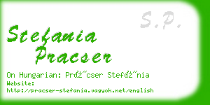 stefania pracser business card
